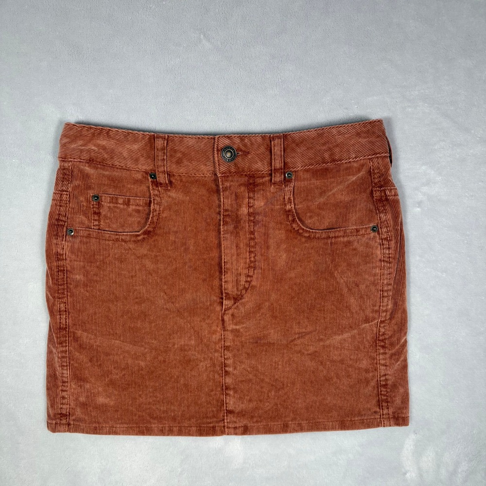 NWT Isabel Marant Etoile Olinda Corduroy Mini Skirt Womens Size 34 Rust Orange